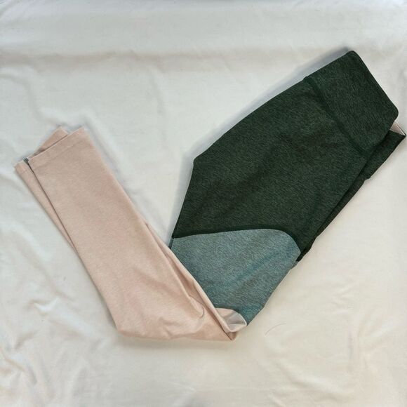 Outdoor Voices Size S Green Pink Colorblock Springs 7/8 Legging Mid Rise Gym - Picture 8 of 8